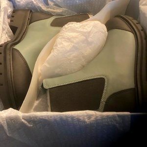 Antonio Melani Dalton Gore Detailed Weather Resistant Leather Lug Sole Booties